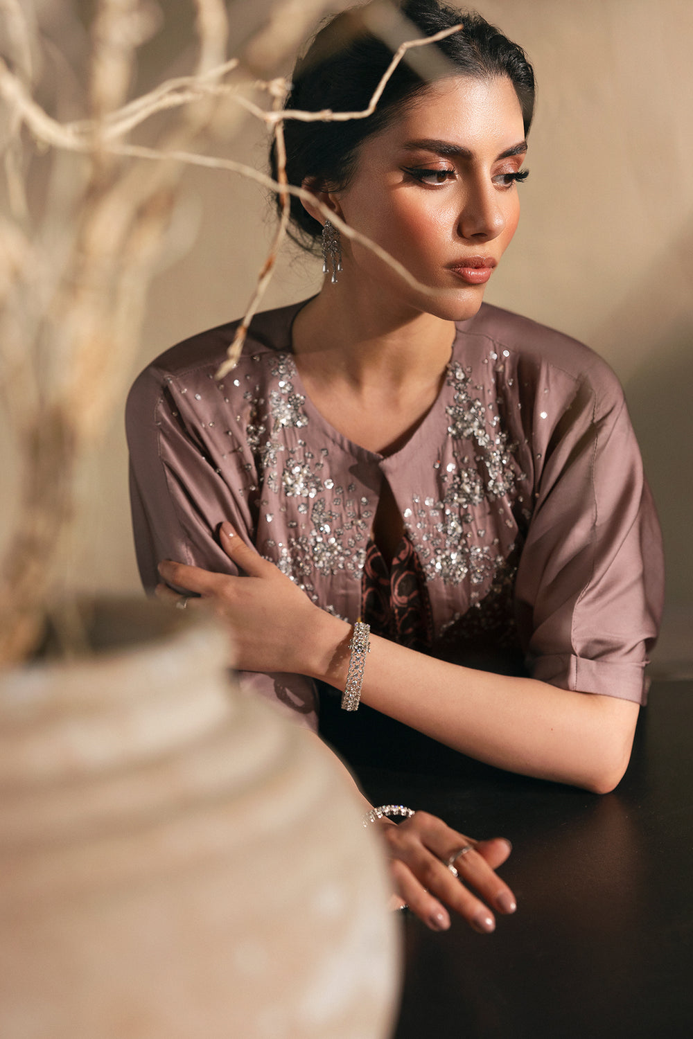 Afrozeh | Silk Muse 26 | Orvelle - Luxury Dress - available at Maria Faisal in UK and USA.