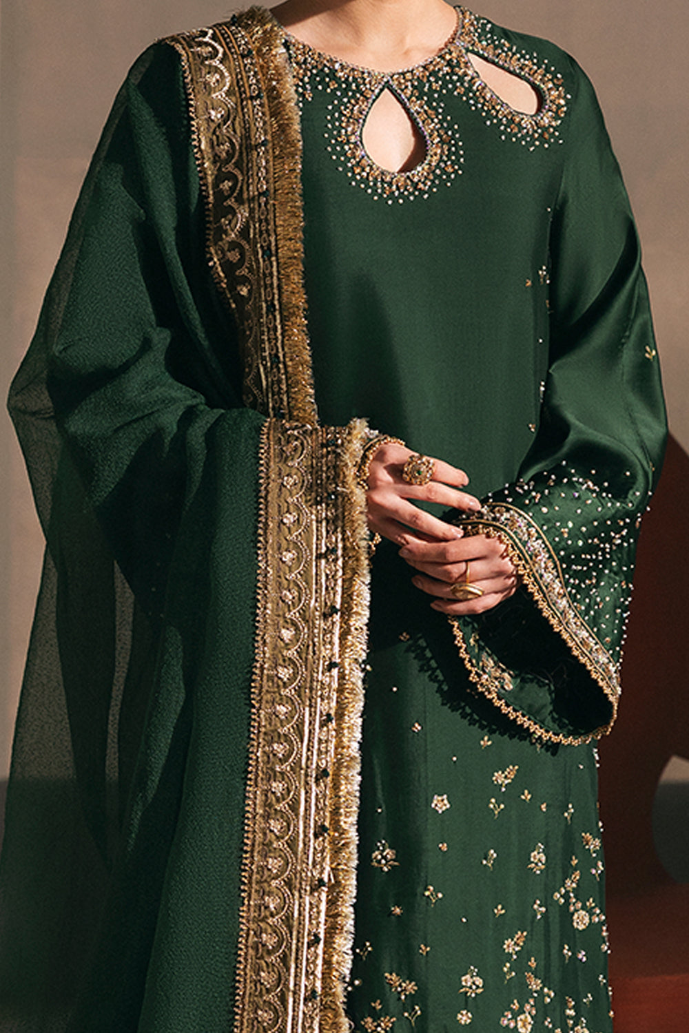 Afrozeh | Silk Muse 26 | Elour - Luxury Dress - available at Maria Faisal in UK and USA.