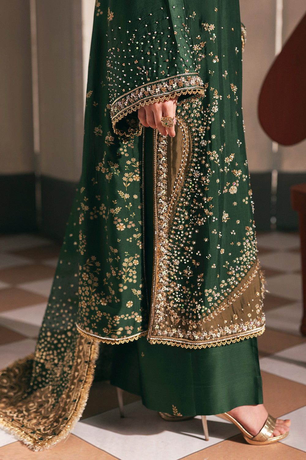 Afrozeh | Silk Muse 26 | Elour - Luxury Dress - available at Maria Faisal in UK and USA.