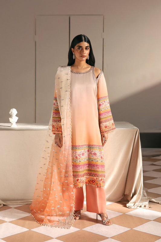 Afrozeh | Silk Muse 26 | Pearl Draped - Luxury Dress - available at Maria Faisal in UK and USA.