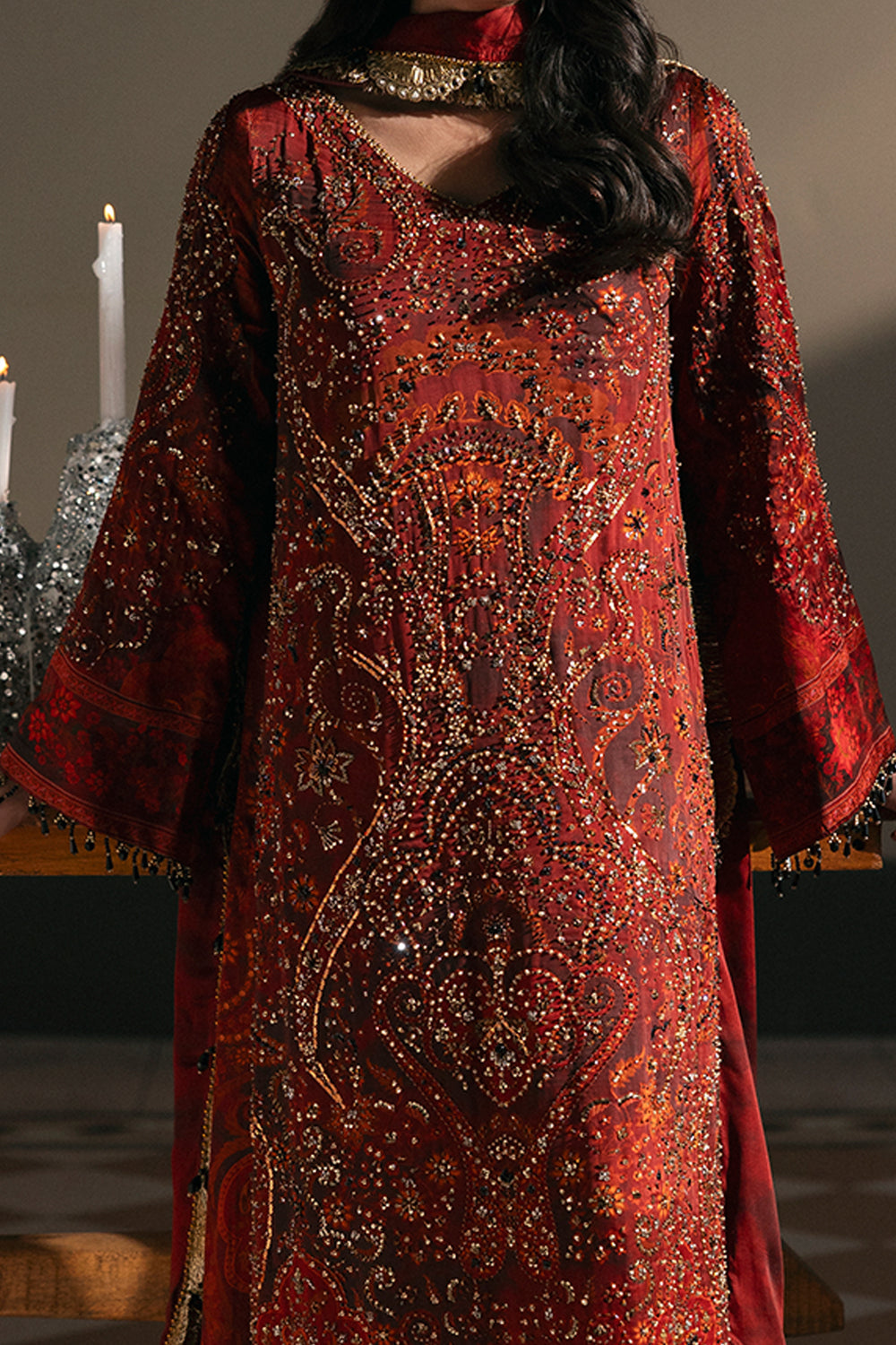 Afrozeh | Silk Muse 26 | Luxe - Luxury Dress - available at Maria Faisal in UK and USA.