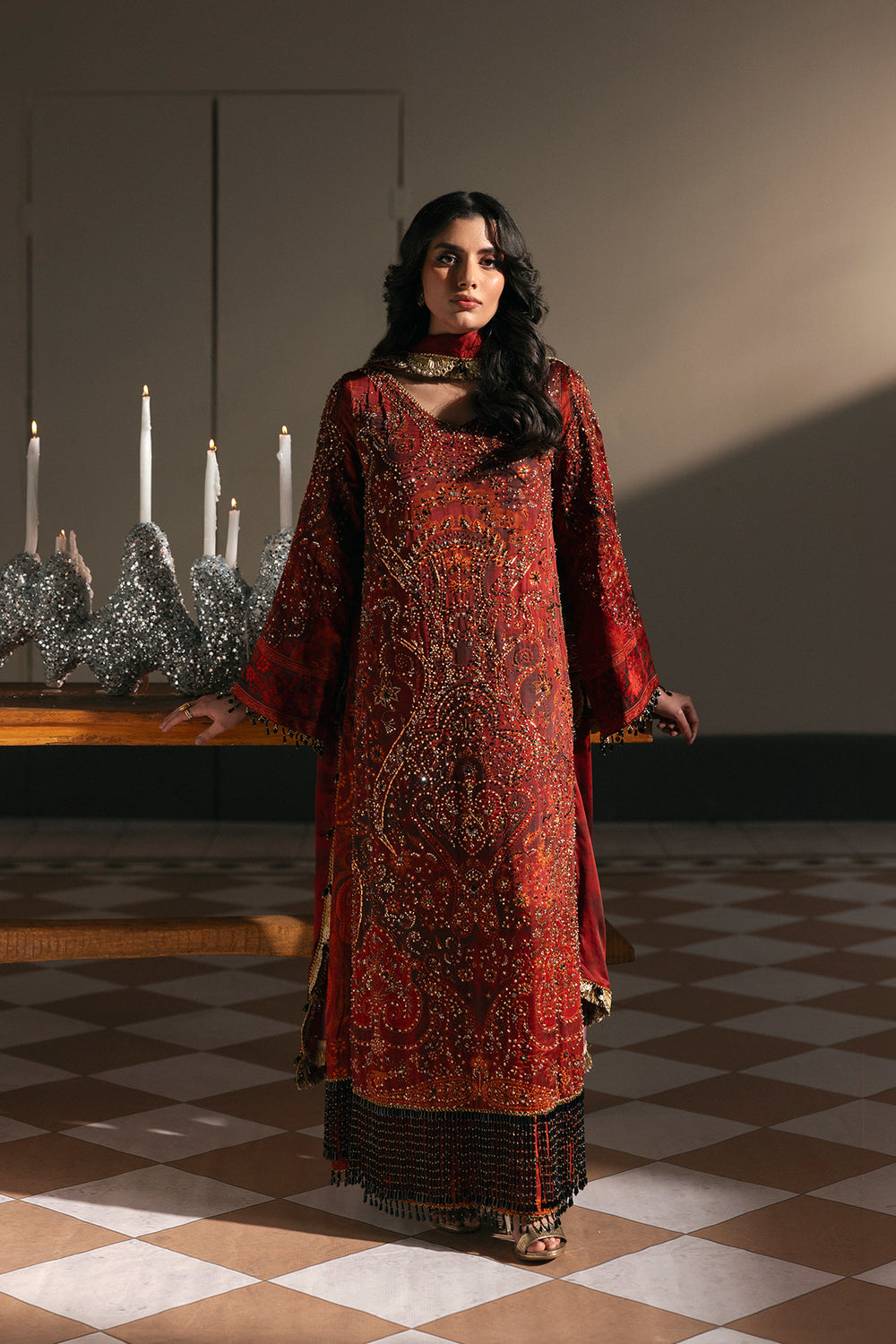 Afrozeh | Silk Muse 26 | Luxe - Luxury Dress - available at Maria Faisal in UK and USA.