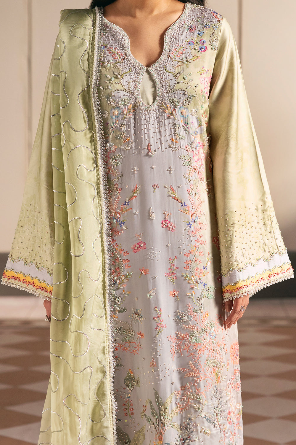 Afrozeh | Silk Muse 26 | Sublime - Luxury Dress - available at Maria Faisal in UK and USA.