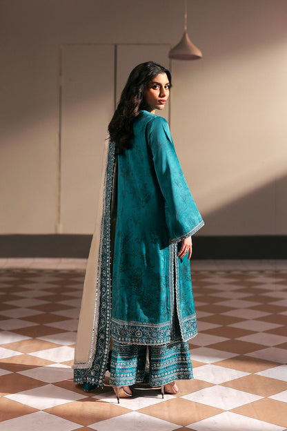 Afrozeh | Silk Muse 26 | Veloural - Luxury Dress - available at Maria Faisal in UK and USA.