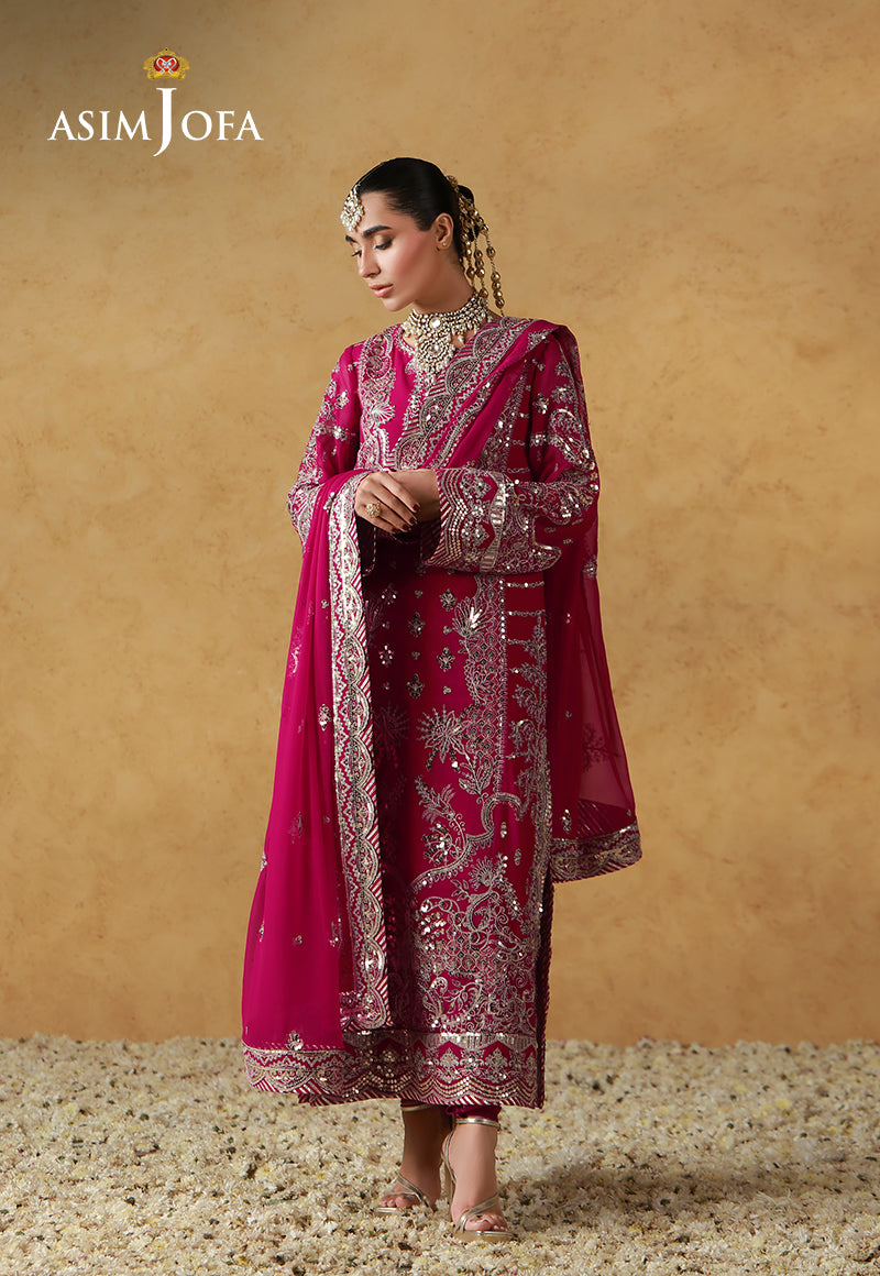 Asim Jofa | Wedding Festive Collection | AJULN-21 - Wedding Dress - available at Maria Faisal in UK and USA.