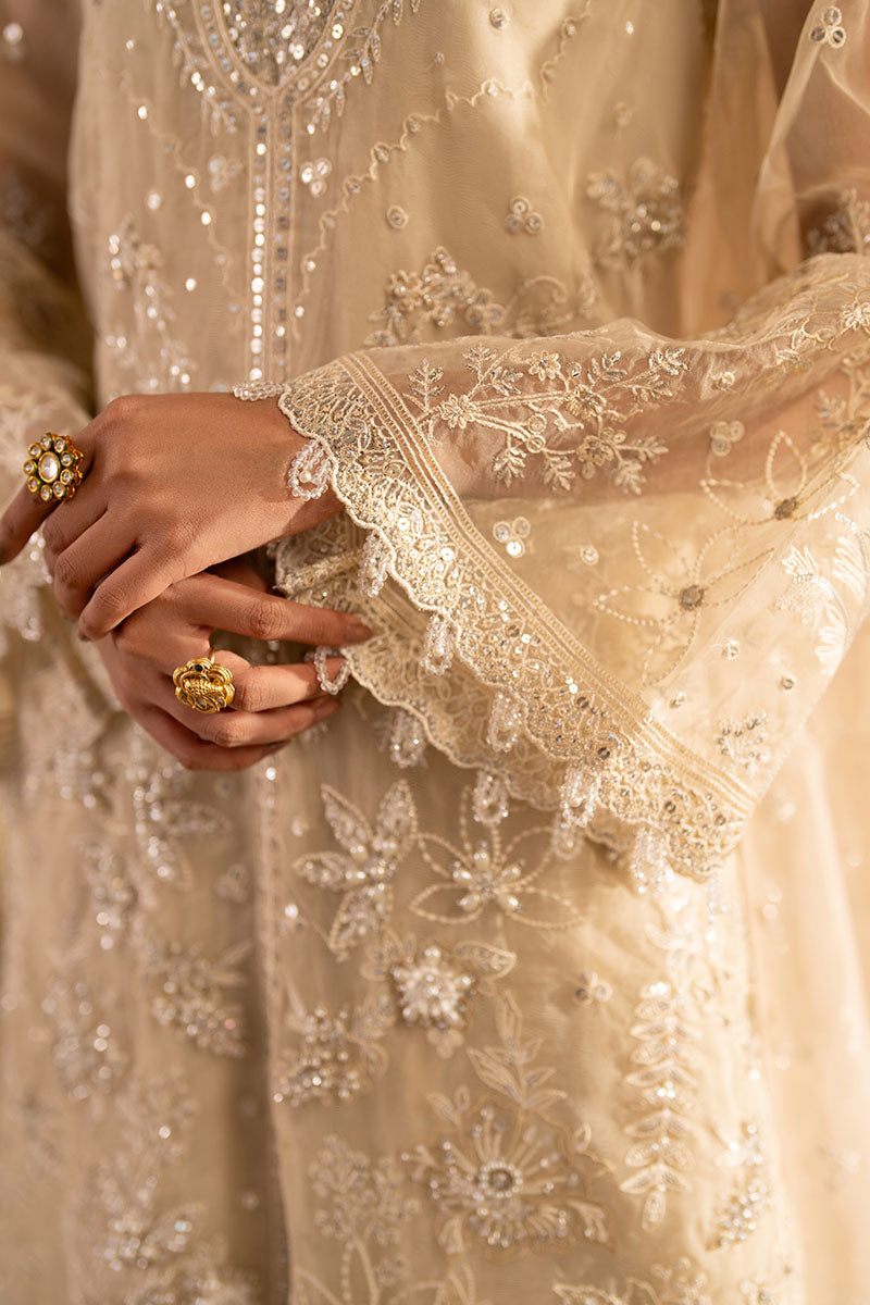 Cross Stitch | FW-25 RTW WEDDING EDIT-1 | PEBBLE GLAM - Wedding Dress - available at Maria Faisal in UK and USA.