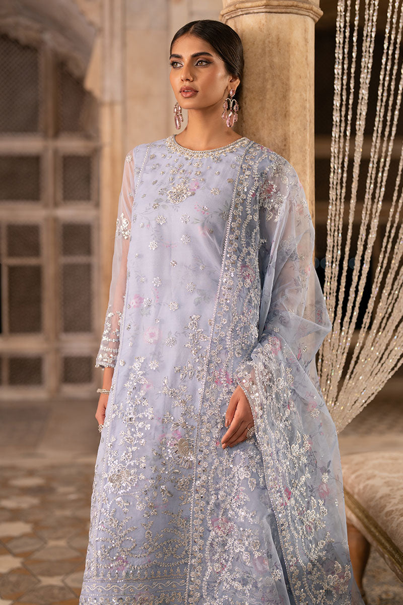 Cross Stitch | FW-25 RTW WEDDING EDIT-1 | AMETHYST DUSK - Wedding Dress - available at Maria Faisal in UK and USA.