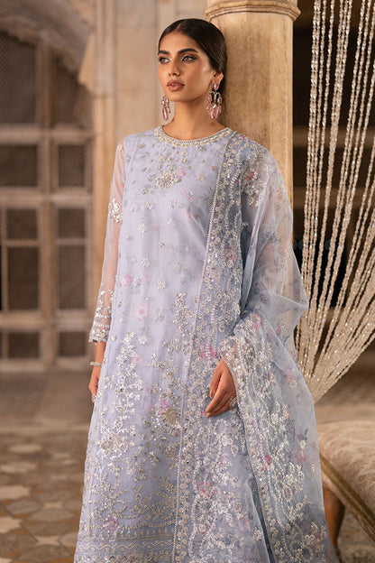 Cross Stitch | FW-25 RTW WEDDING EDIT-1 | AMETHYST DUSK - Wedding Dress - available at Maria Faisal in UK and USA.
