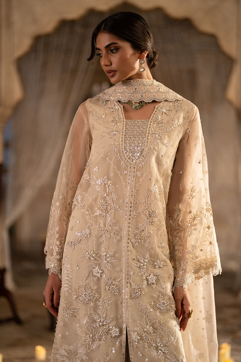 Cross Stitch | FW-25 RTW WEDDING EDIT-1 | PEBBLE GLAM - Wedding Dress - available at Maria Faisal in UK and USA.