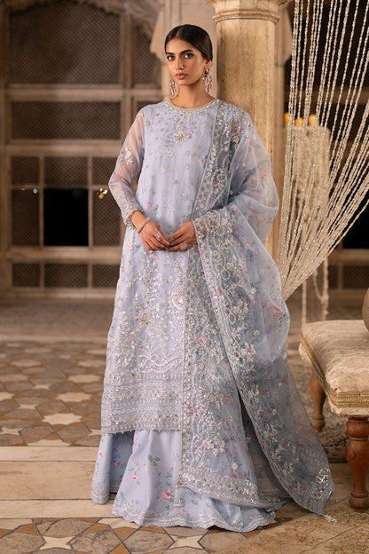 Cross Stitch | FW-25 RTW WEDDING EDIT-1 | AMETHYST DUSK - Wedding Dress - available at Maria Faisal in UK and USA.