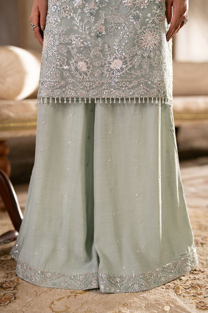 Cross Stitch | FW-25 RTW WEDDING EDIT-1 | AQUA SPARKLE - Wedding Dress - available at Maria Faisal in UK and USA.