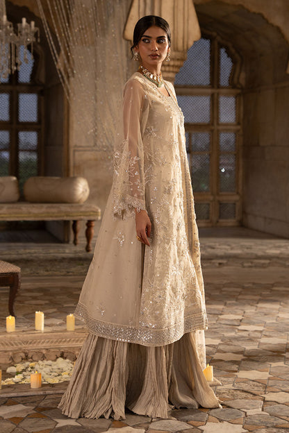 Cross Stitch | FW-25 RTW WEDDING EDIT-1 | PEBBLE GLAM - Wedding Dress - available at Maria Faisal in UK and USA.