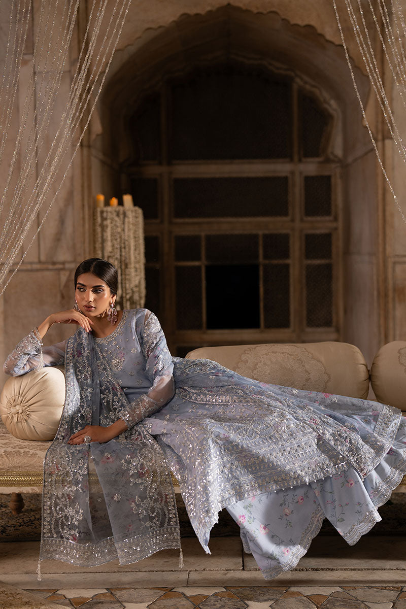 Cross Stitch | FW-25 RTW WEDDING EDIT-1 | AMETHYST DUSK - Wedding Dress - available at Maria Faisal in UK and USA.