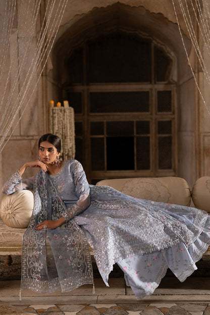 Cross Stitch | FW-25 RTW WEDDING EDIT-1 | AMETHYST DUSK - Wedding Dress - available at Maria Faisal in UK and USA.