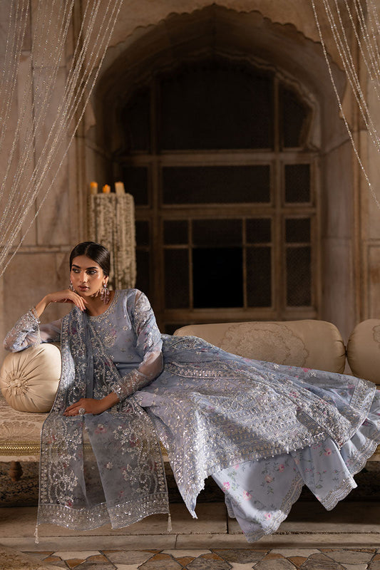 Cross Stitch | FW-25 RTW WEDDING EDIT-1 | AMETHYST DUSK - Wedding Dress - available at Maria Faisal in UK and USA.