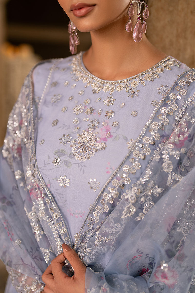 Cross Stitch | FW-25 RTW WEDDING EDIT-1 | AMETHYST DUSK - Wedding Dress - available at Maria Faisal in UK and USA.