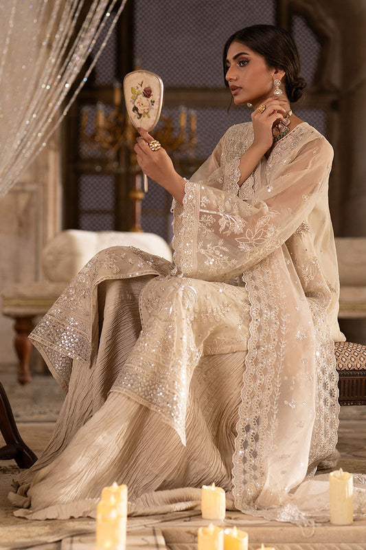 Cross Stitch | FW-25 RTW WEDDING EDIT-1 | PEBBLE GLAM - Wedding Dress - available at Maria Faisal in UK and USA.