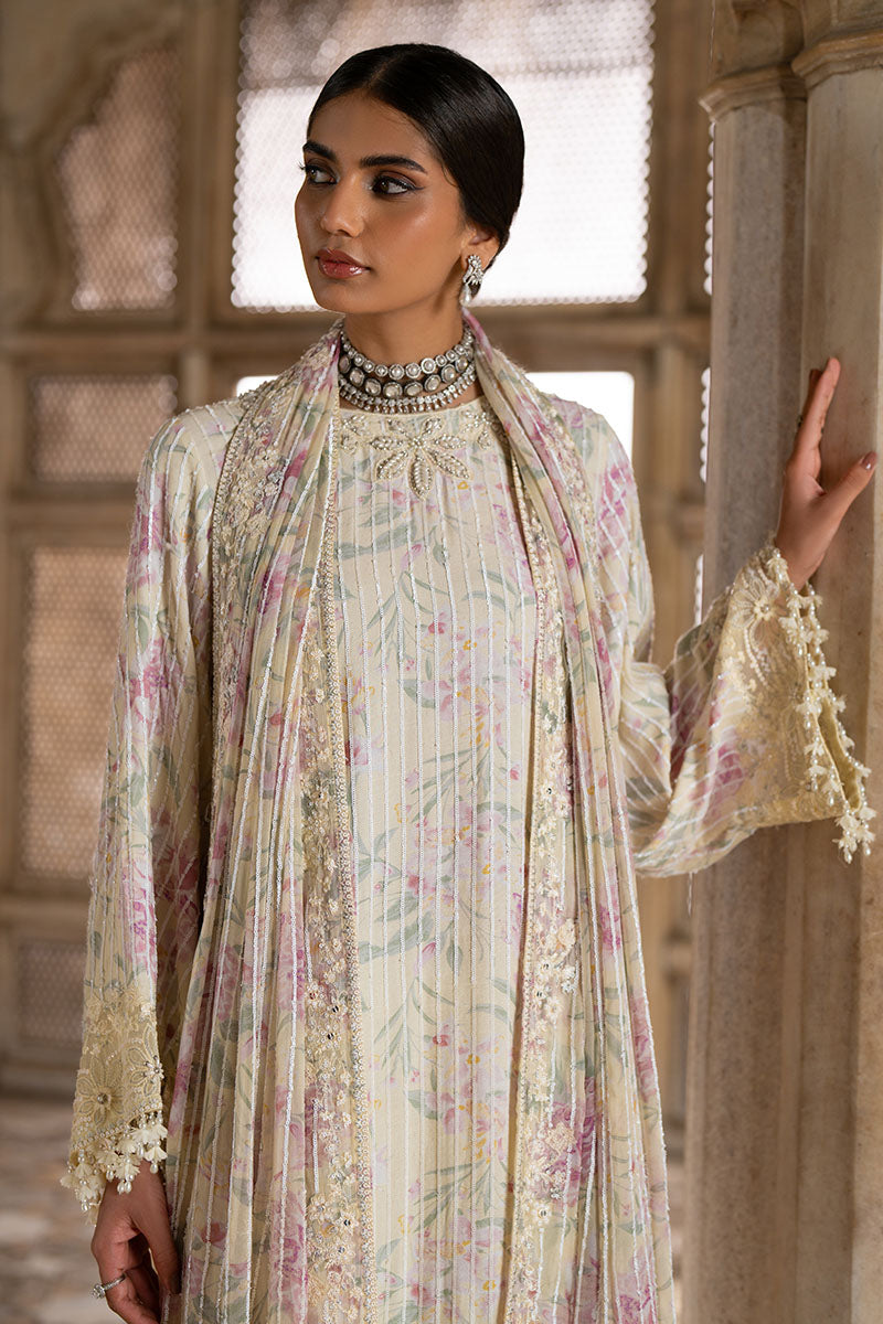 Cross Stitch | FW-25 RTW WEDDING EDIT-1 | MUTED CELADON - Wedding Dress - available at Maria Faisal in UK and USA.