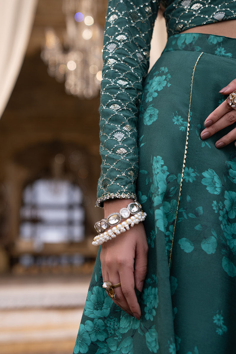 Cross Stitch | FW-25 RTW WEDDING EDIT-1 | SEQUIN GROVE - Wedding Dress - available at Maria Faisal in UK and USA.