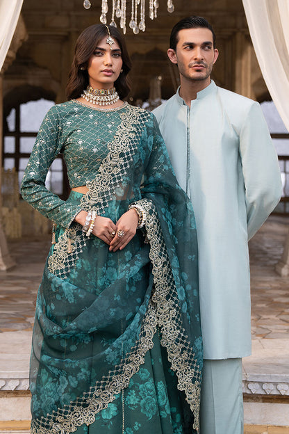 Cross Stitch | FW-25 RTW WEDDING EDIT-1 | SEQUIN GROVE - Wedding Dress - available at Maria Faisal in UK and USA.