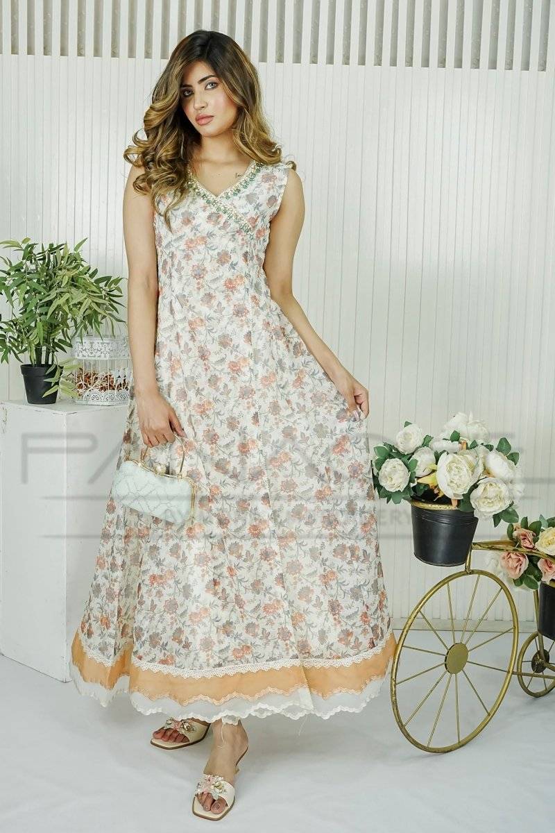 Panache | Pret | White Flora by Maria Faisal - Registered Vendor of : Panache By Mona - type : Ladies Clothes - 100% original wedding dresses