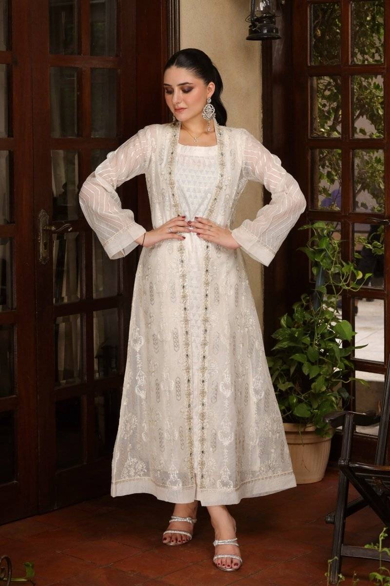 Panache | Pret | White Grace by Maria Faisal - Registered Vendor of : Panache By Mona - type : Ladies Clothes - 100% original wedding dresses