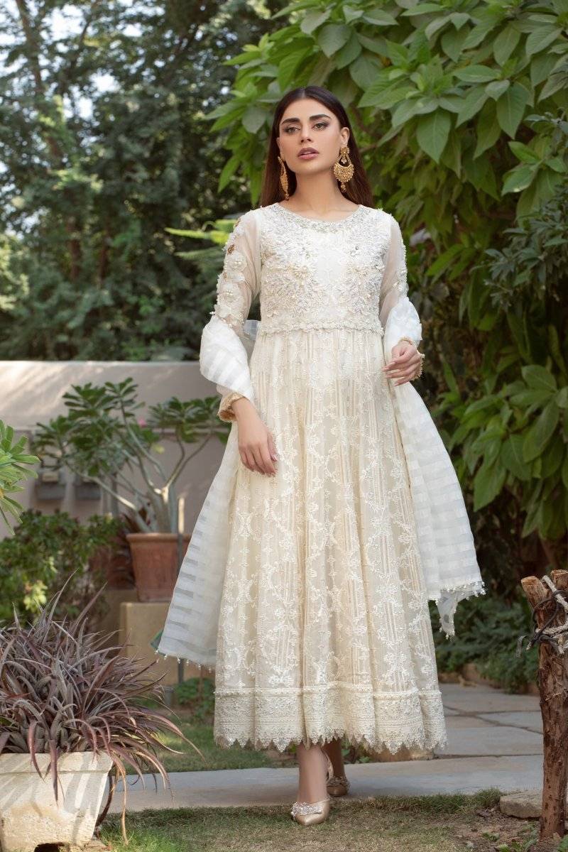 Panache | Pret | White Sparkle by Maria Faisal - Registered Vendor of : Panache By Mona - type : Ladies Clothes - 100% original wedding dresses