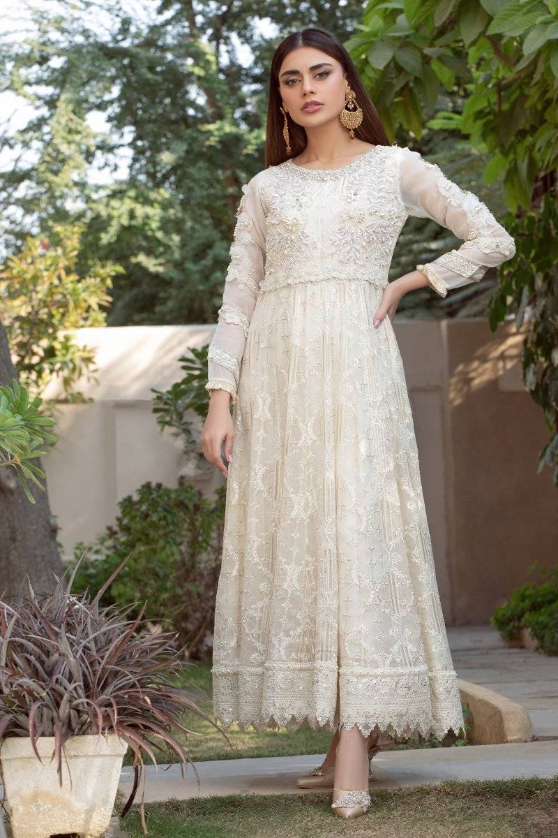 Panache | Pret | White Sparkle by Maria Faisal - Registered Vendor of : Panache By Mona - type : Ladies Clothes - 100% original wedding dresses