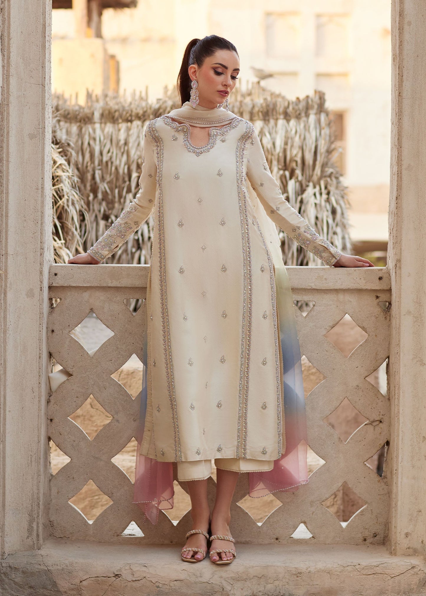 Kanwal Malik | Ghina Luxury Pret | Reham - Luxury Dress - available at Maria Faisal in UK and USA.