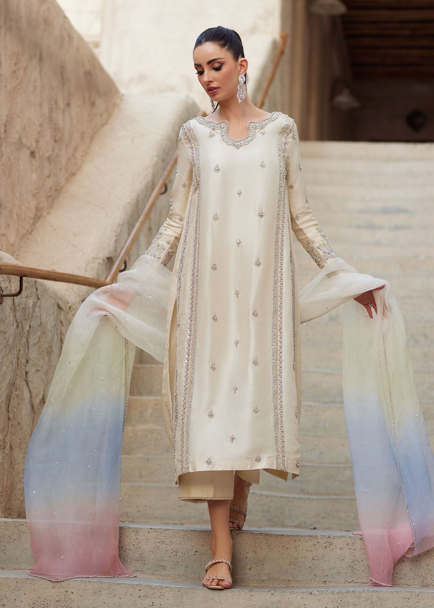 Kanwal Malik | Ghina Luxury Pret | Reham - Luxury Dress - available at Maria Faisal in UK and USA.