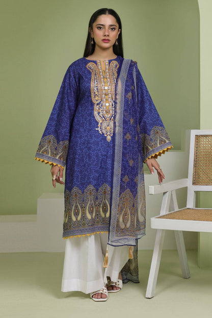Zellbury | Unstitched 2 Piece Lawn | Embroidered Shirt Dupatta - 1688 by Maria Faisal - Registered Vendor of : Zellbury Women - type : Essential Unstitched - 100% original wedding dresses