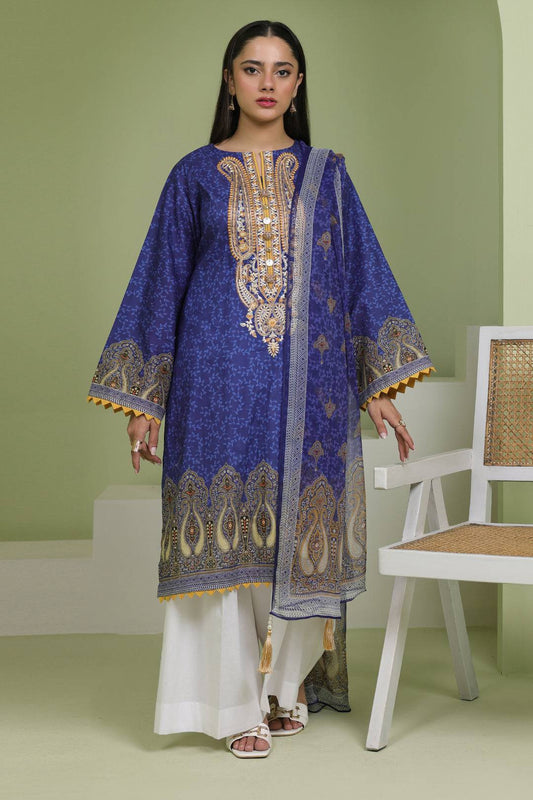 Zellbury | Unstitched 2 Piece Lawn | Embroidered Shirt Dupatta - 1688 by Maria Faisal - Registered Vendor of : Zellbury Women - type : Essential Unstitched - 100% original wedding dresses