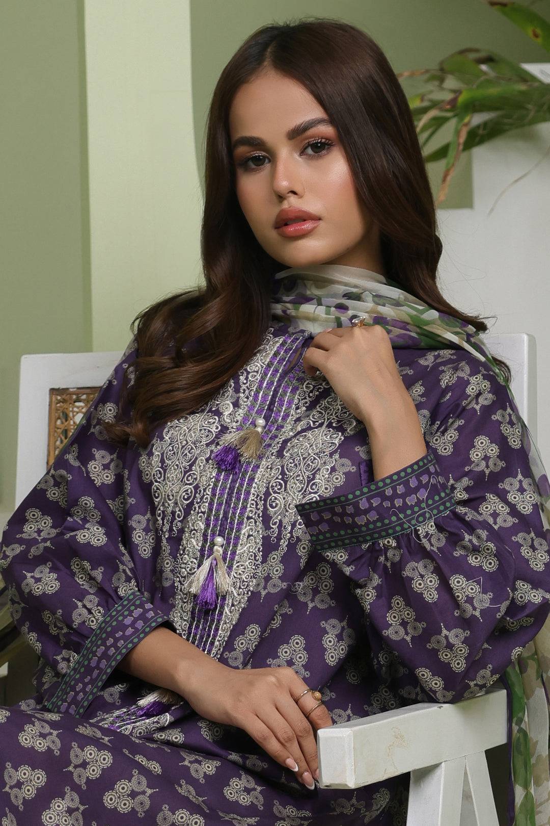 Zellbury | Unstitched 2 Piece Lawn | Embroidered Shirt Dupatta - 1695 by Maria Faisal - Registered Vendor of : Zellbury Women - type : Essential Unstitched - 100% original wedding dresses