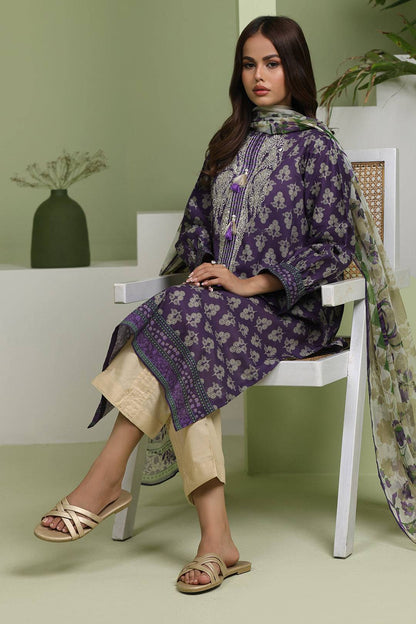 Zellbury | Unstitched 2 Piece Lawn | Embroidered Shirt Dupatta - 1695 by Maria Faisal - Registered Vendor of : Zellbury Women - type : Essential Unstitched - 100% original wedding dresses