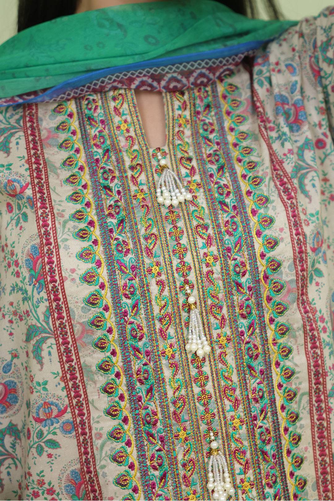 Zellbury | Unstitched 2 Piece Lawn | Embroidered Shirt Dupatta - 1714 by Maria Faisal - Registered Vendor of : Zellbury Women - type : Essential Unstitched - 100% original wedding dresses