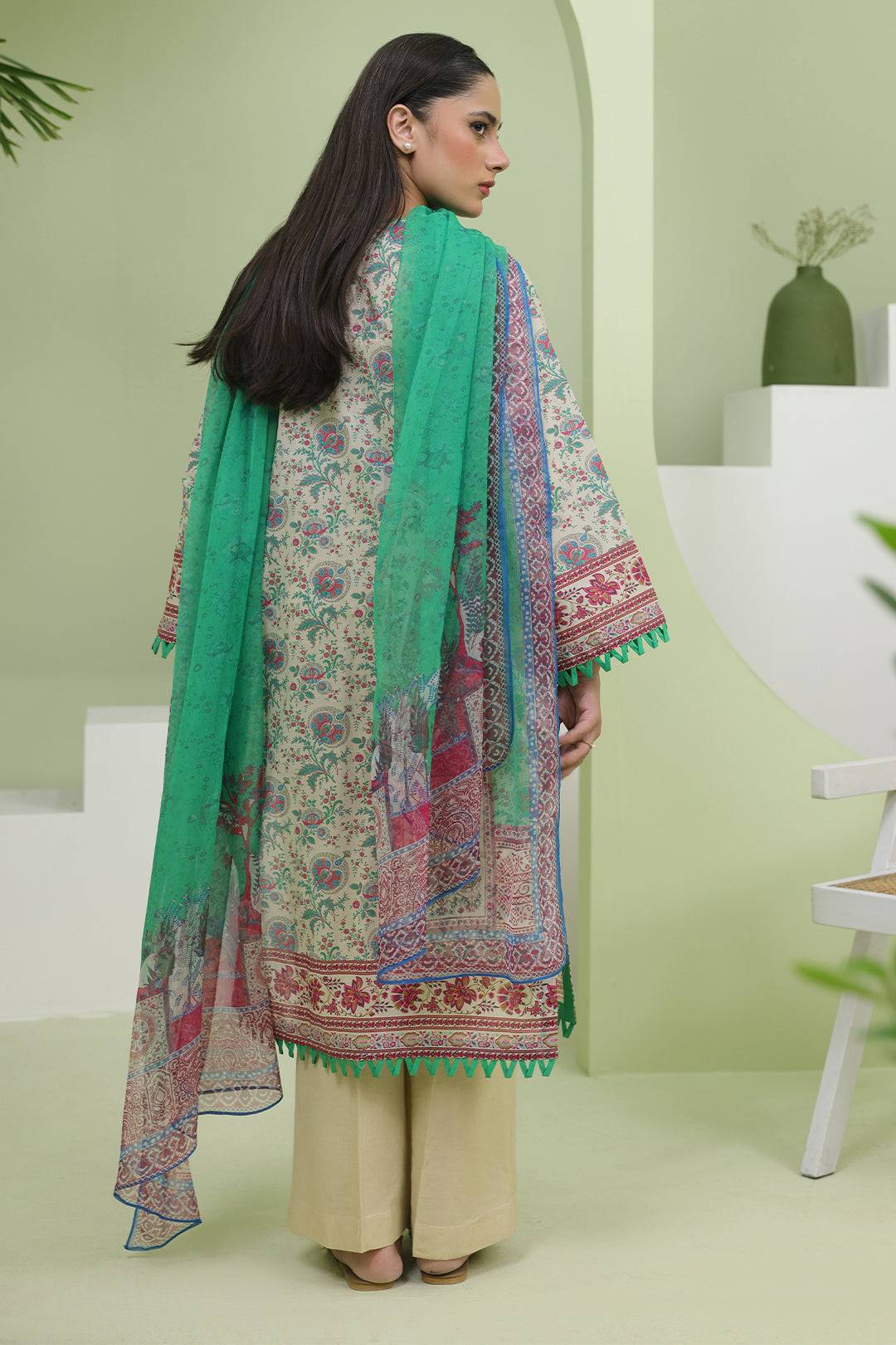 Zellbury | Unstitched 2 Piece Lawn | Embroidered Shirt Dupatta - 1714 by Maria Faisal - Registered Vendor of : Zellbury Women - type : Essential Unstitched - 100% original wedding dresses