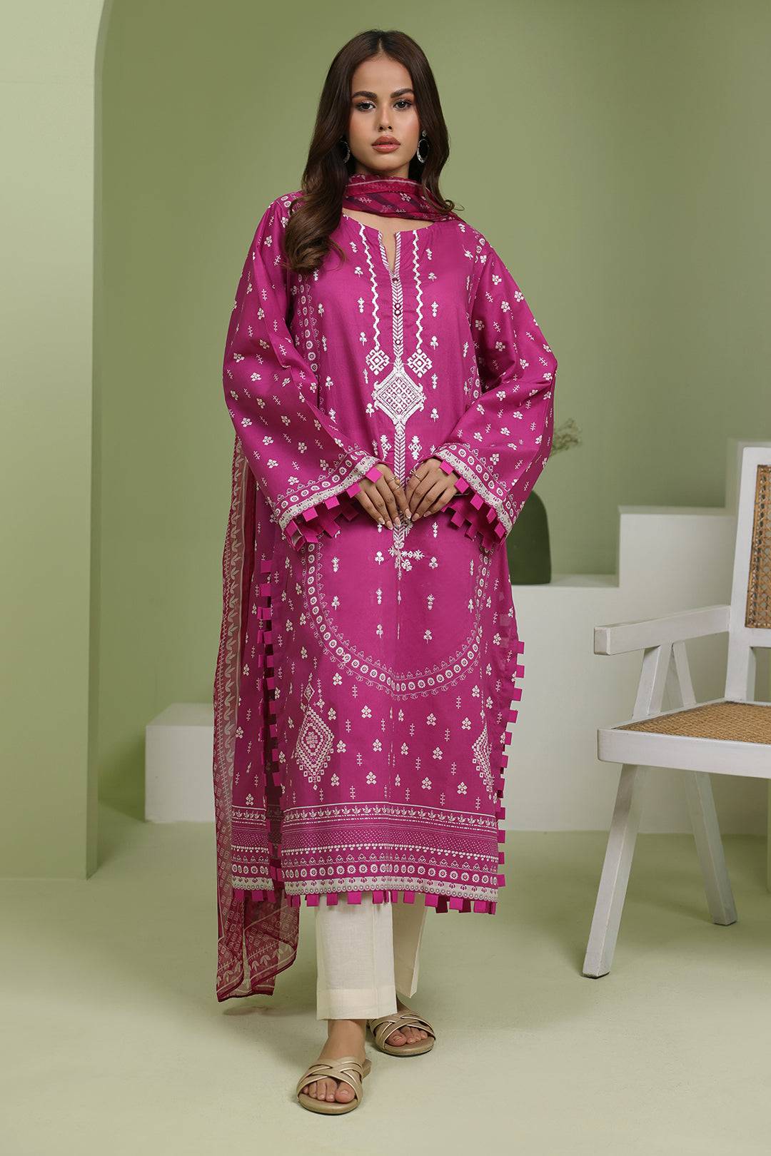 Zellbury | Unstitched 2 Piece Lawn | Embroidered Shirt Dupatta - 1717 by Maria Faisal - Registered Vendor of : Zellbury Women - type : Essential Unstitched - 100% original wedding dresses