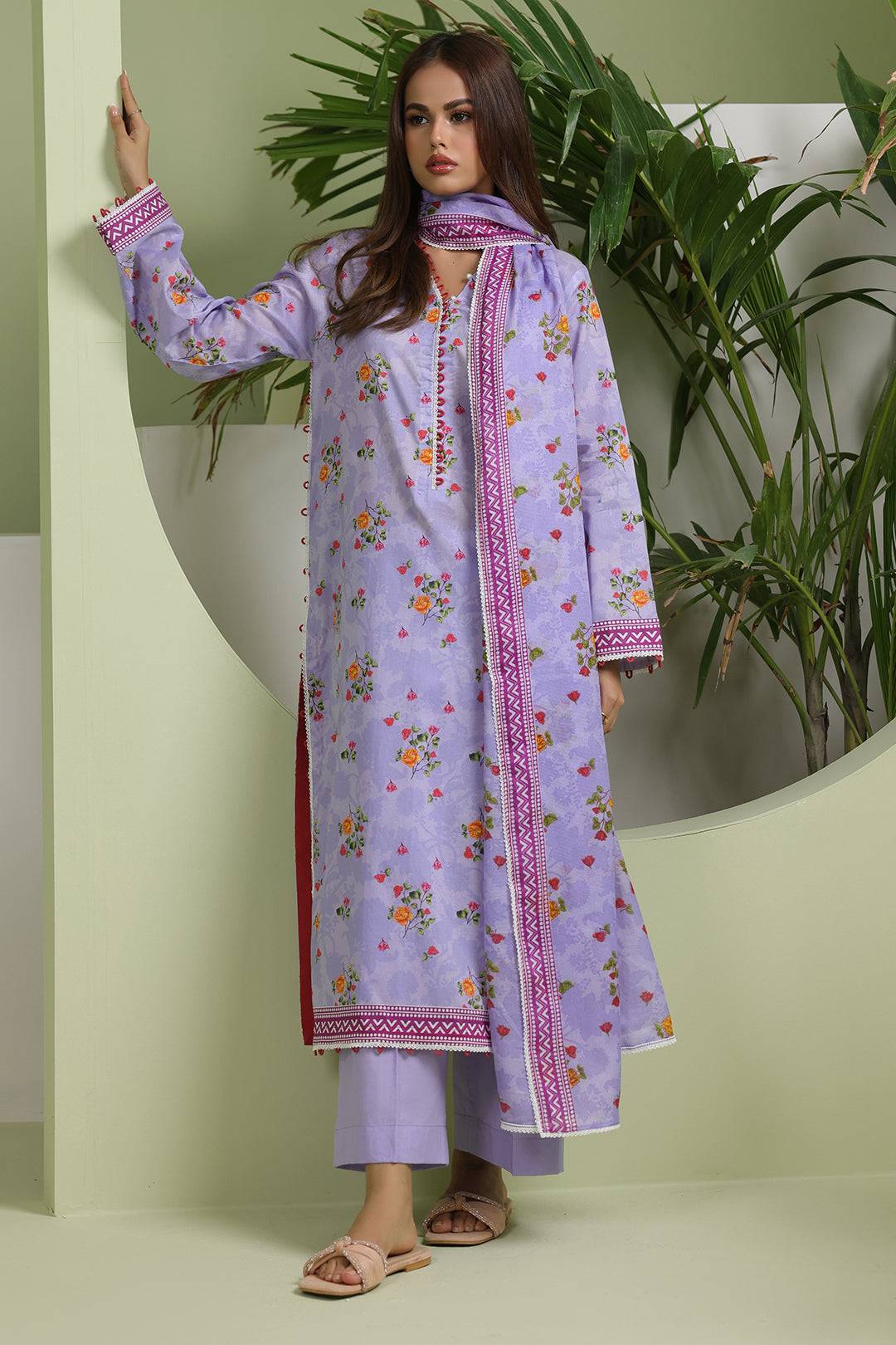 Zellbury | Unstitched 3 Piece Lawn | Shirt Shalwar Dupatta - 1420 by Maria Faisal - Registered Vendor of : Zellbury Women - type : Essential Unstitched - 100% original wedding dresses