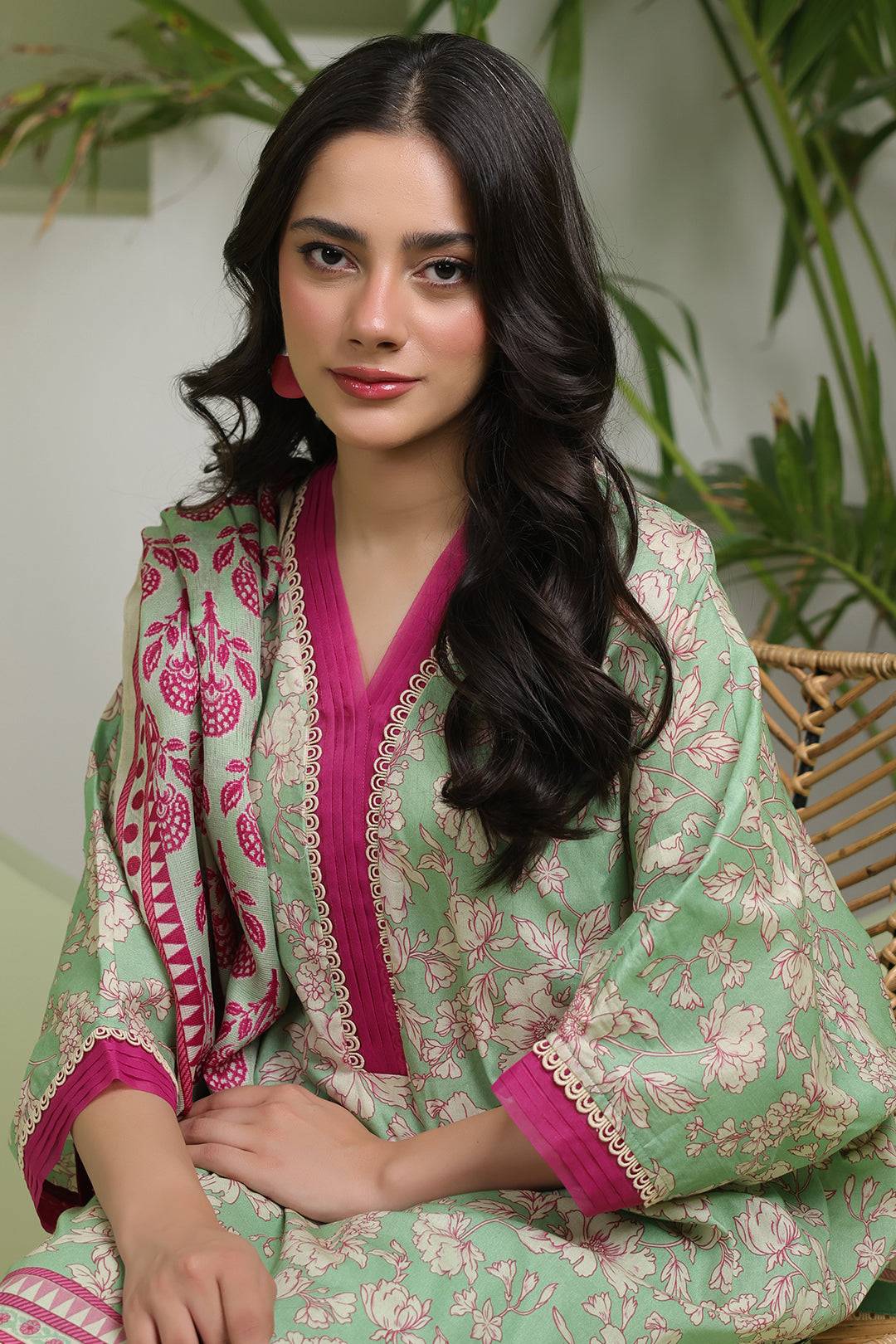 Zellbury | Unstitched 3 Piece Lawn | Shirt Shalwar Dupatta - 1502 by Maria Faisal - Registered Vendor of : Zellbury Women - type : Essential Unstitched - 100% original wedding dresses