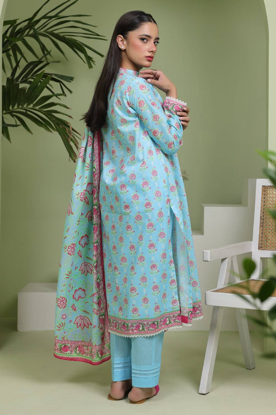 Zellbury | Unstitched 3 Piece Lawn | Shirt Shalwar Dupatta - 1571 by Maria Faisal - Registered Vendor of : Zellbury Women - type : Essential Unstitched - 100% original wedding dresses