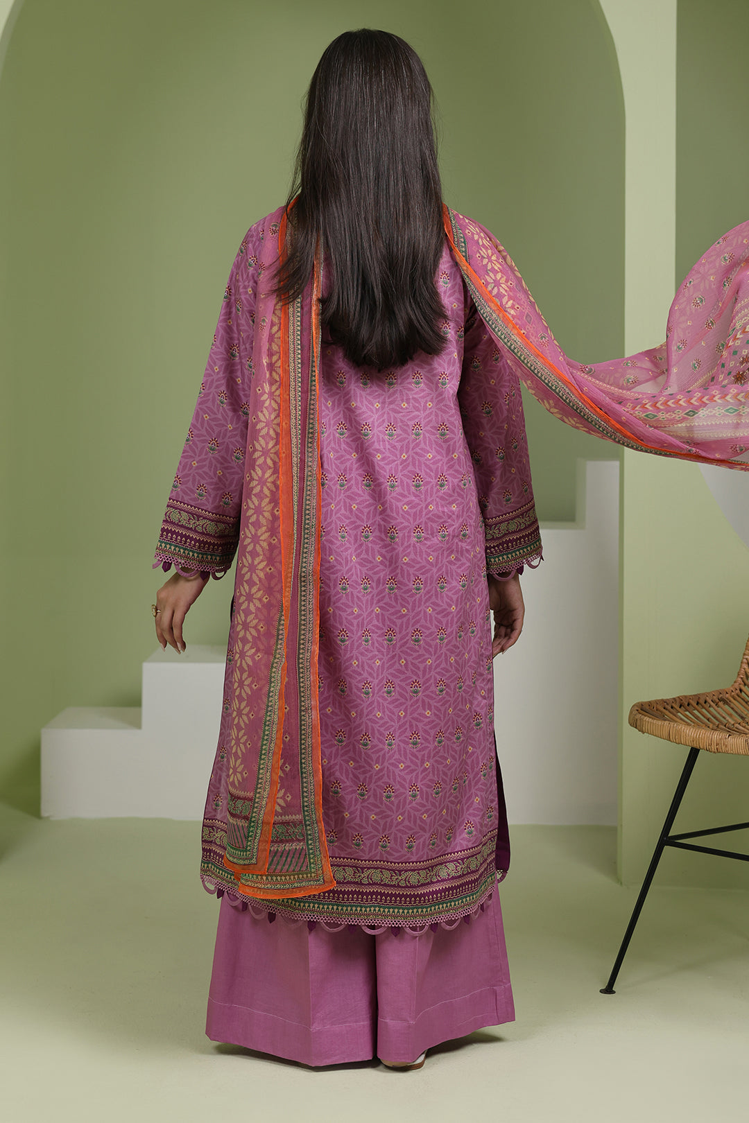 Zellbury | Unstitched 3 Piece Lawn | Shirt Shalwar Dupatta - 1718 - Designer Dress with Intricate embroidery and embellishments. Shop elegent wedding dress at Maria Faisal.