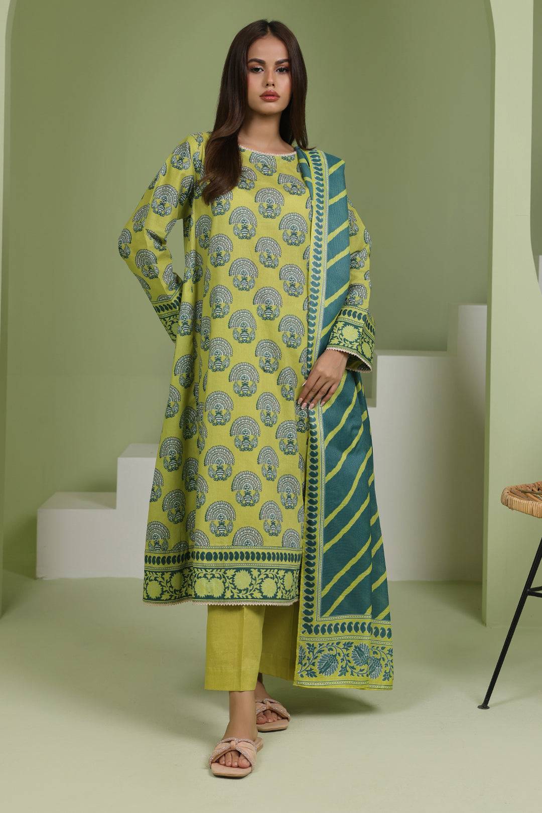 Zellbury | Unstitched 3 Piece Lawn | Shirt Shalwar Dupatta - 1720 by Maria Faisal - Registered Vendor of : Zellbury Women - type : Essential Unstitched - 100% original wedding dresses
