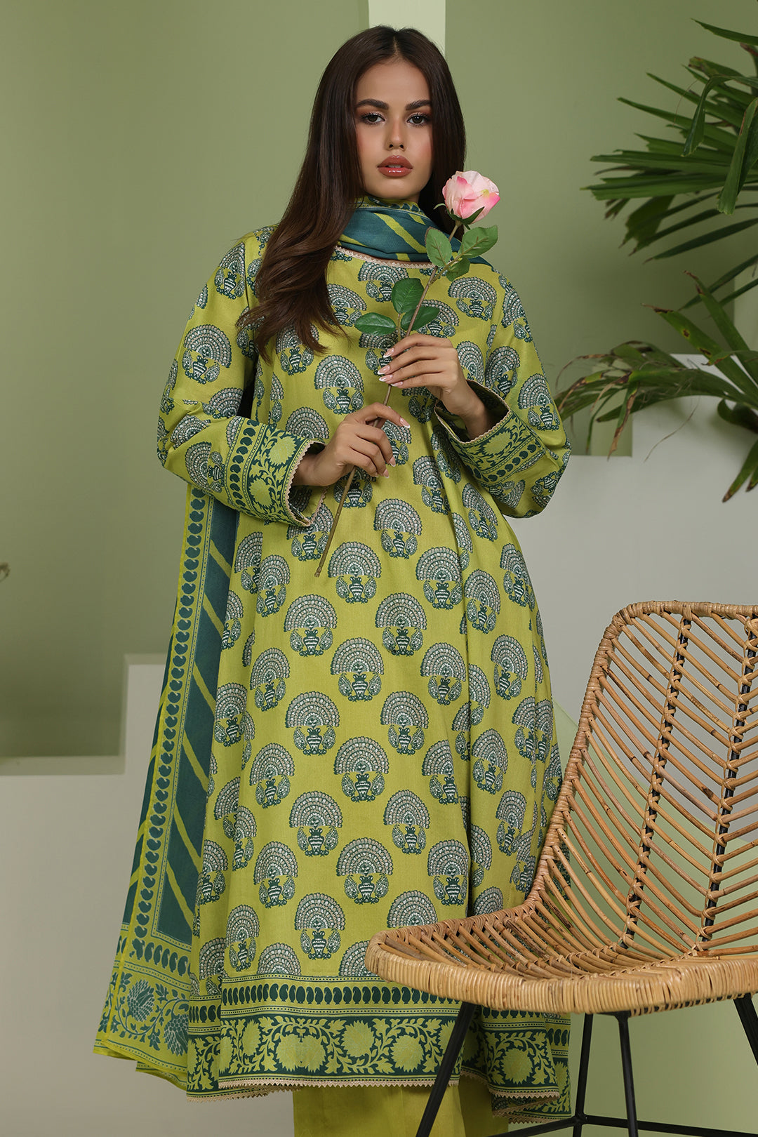 Zellbury | Unstitched 3 Piece Lawn | Shirt Shalwar Dupatta - 1720 - Designer Dress with Intricate embroidery and embellishments. Shop elegent wedding dress at Maria Faisal.