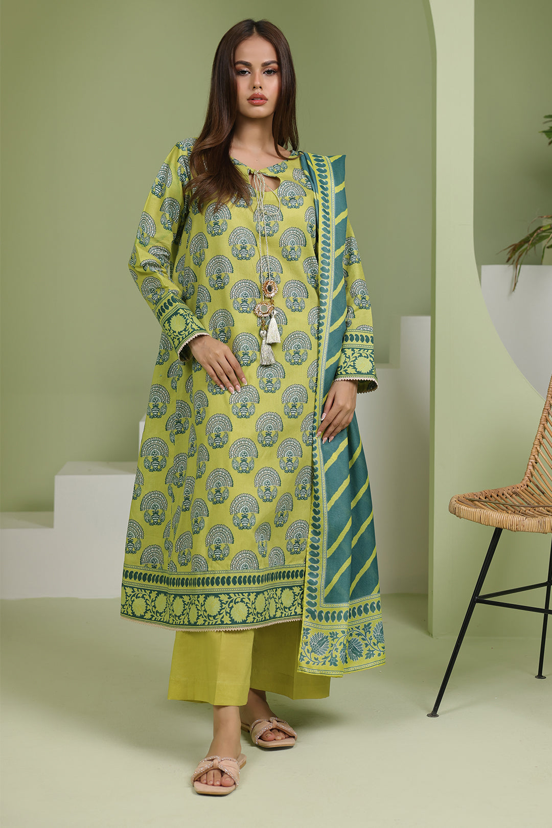 Zellbury | Unstitched 3 Piece Lawn | Shirt Shalwar Dupatta - 1720 - Designer Dress with Intricate embroidery and embellishments. Shop elegent wedding dress at Maria Faisal.