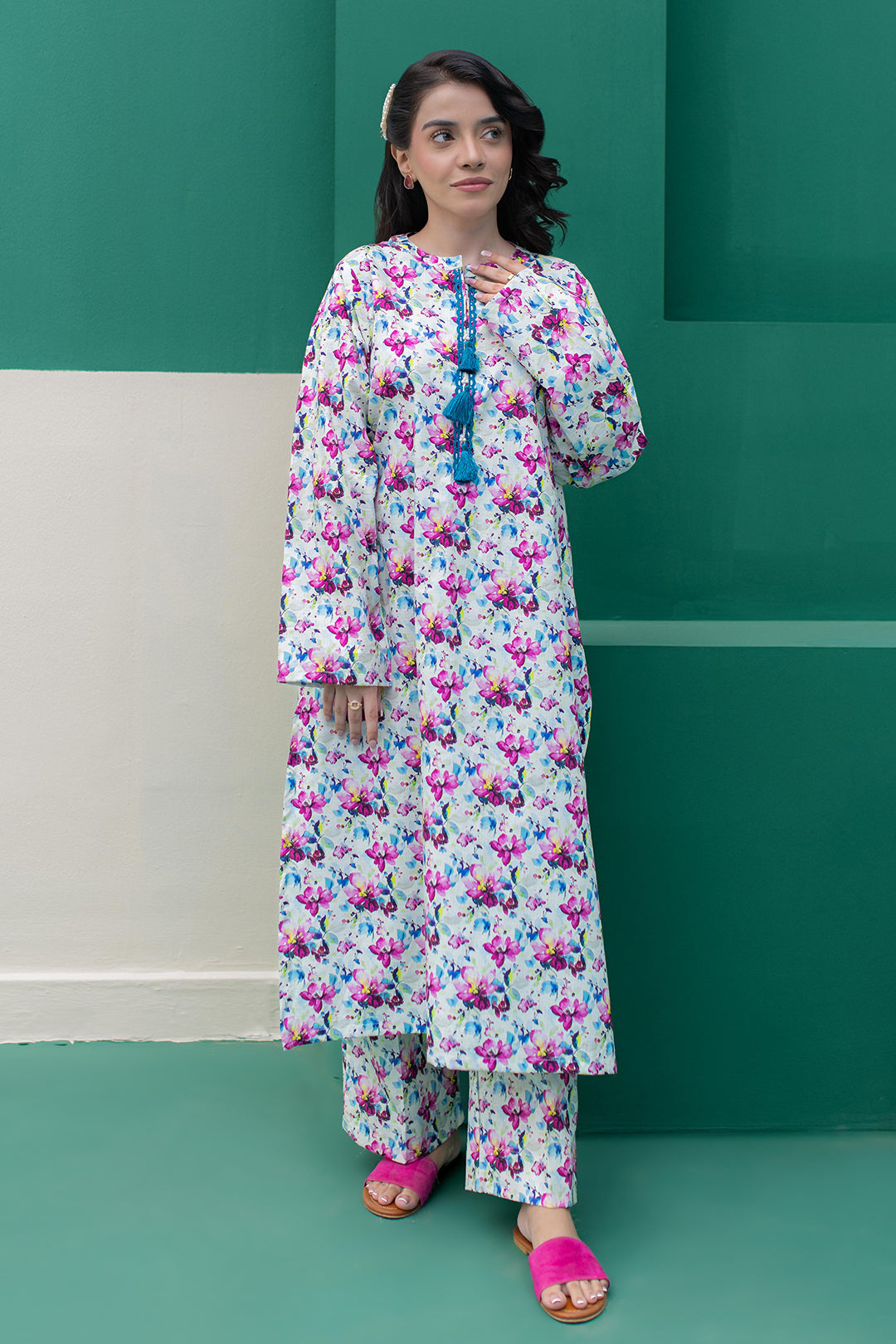 Zellbury | Winter Pret | Kurta Trouser - 2982 - Designer Dress with Intricate embroidery and embellishments. Shop elegent wedding dress at Maria Faisal.
