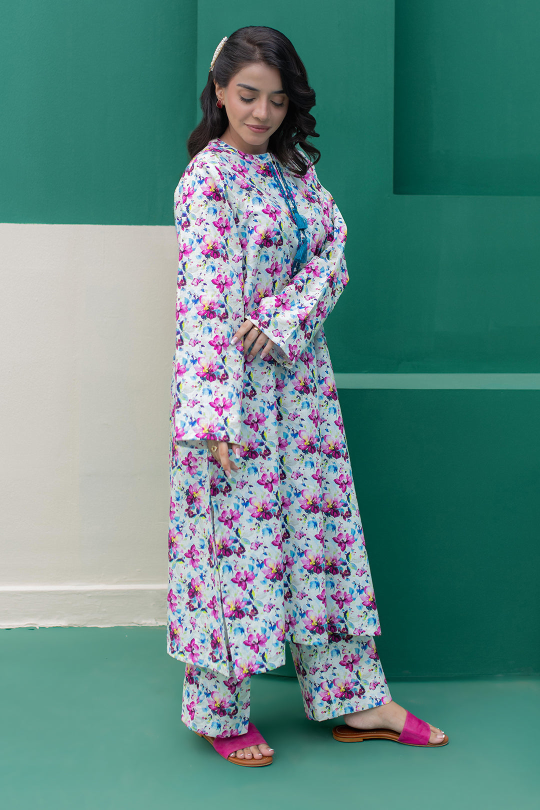 Zellbury | Winter Pret | Kurta Trouser - 2982 - Designer Dress with Intricate embroidery and embellishments. Shop elegent wedding dress at Maria Faisal.