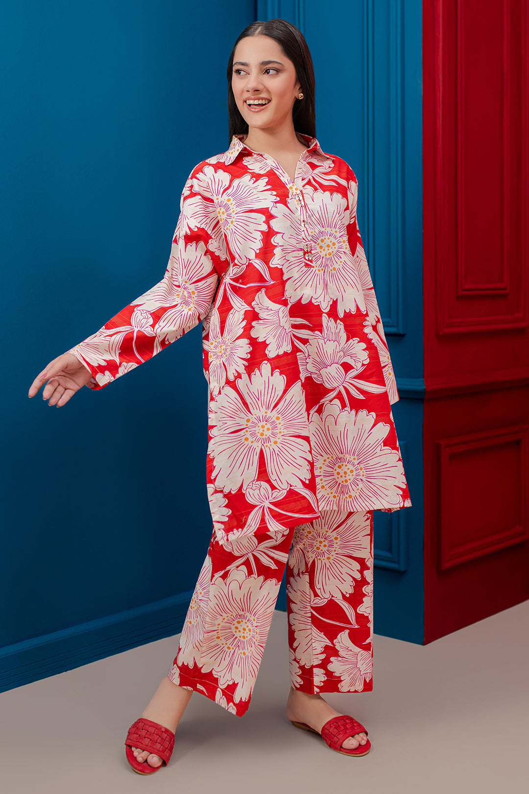 Zellbury | Winter Pret | Kurta Trouser - 2984 - Designer Dress with Intricate embroidery and embellishments. Shop elegent wedding dress at Maria Faisal.
