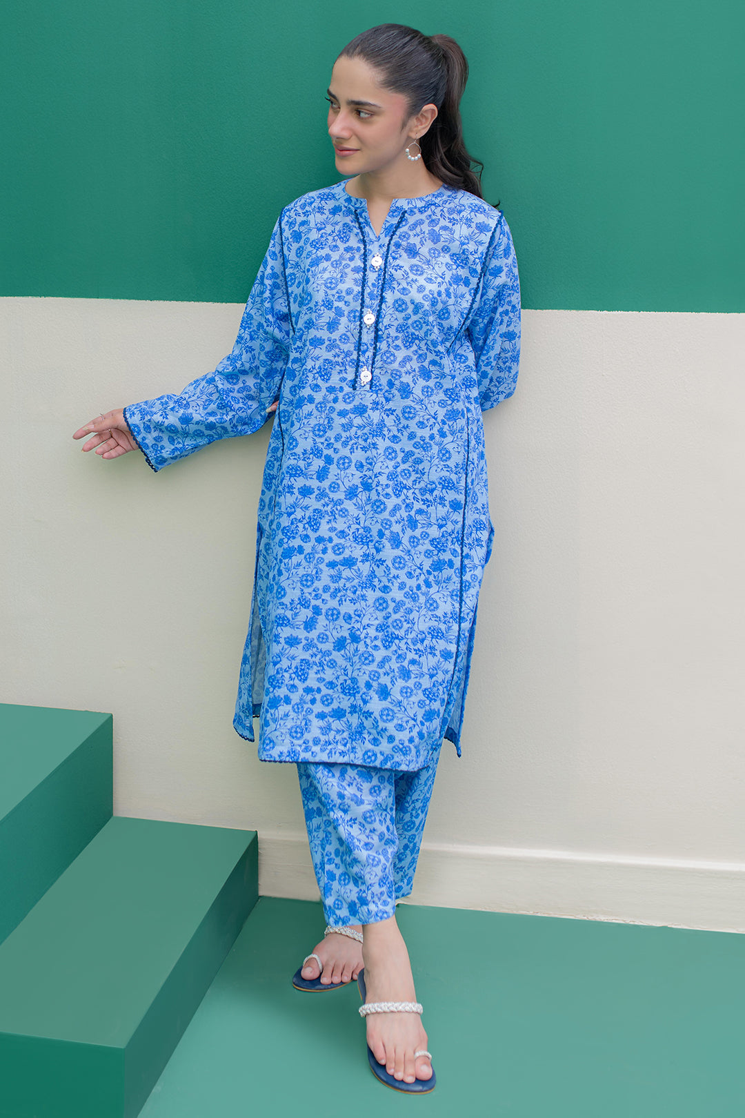 Zellbury | Winter Pret | Kurta Trouser - 3062 - Designer Dress with Intricate embroidery and embellishments. Shop elegent wedding dress at Maria Faisal.