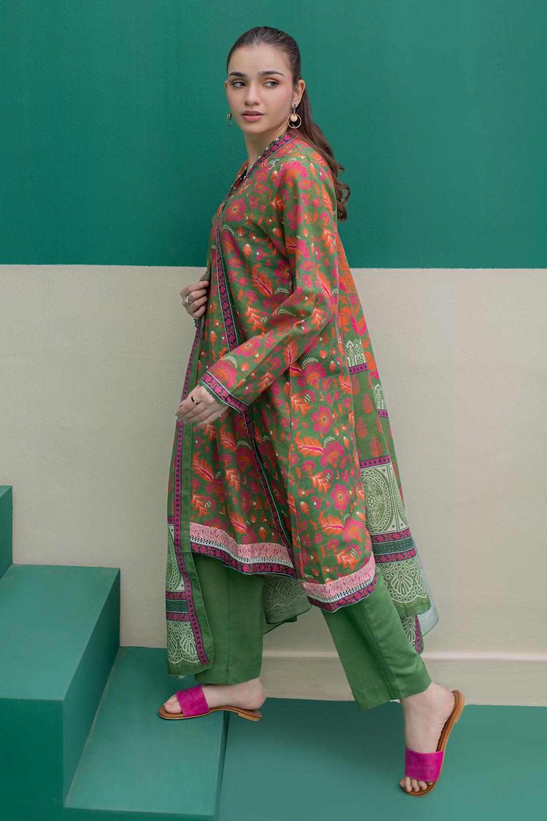 Zellbury | Winter Pret | Kurta Dupatta Trouser - 3088 - Designer Dress with Intricate embroidery and embellishments. Shop elegent wedding dress at Maria Faisal.