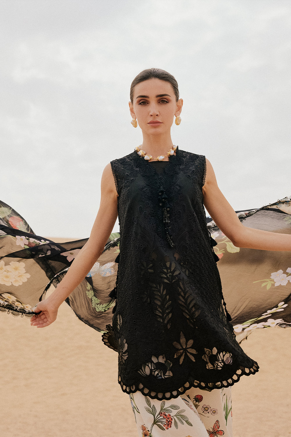 Saira Rizwan | Luxury Lawn 26 | DIARA-SRL26-07 - Dress - available at Maria Faisal in UK and USA.